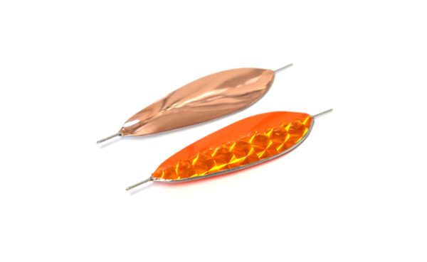 ELLU 55 - Handgjord pirk - orange hologram, orange metallisk / koppar